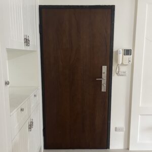 鋼木門夾板鋼刷風化木皮直紋