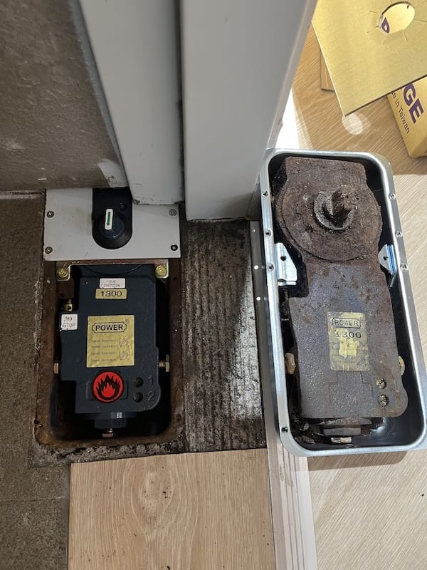 Floor hinge repair6